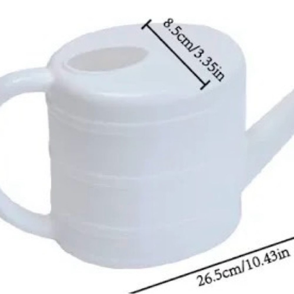 White Plastic Watering Can for Indoor Plants